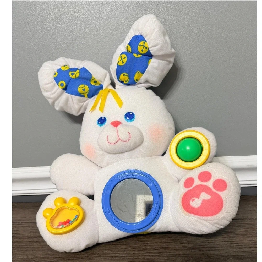 Vintage‎ 1989 Fisher-Price Discovery Bunny Activity Plush
